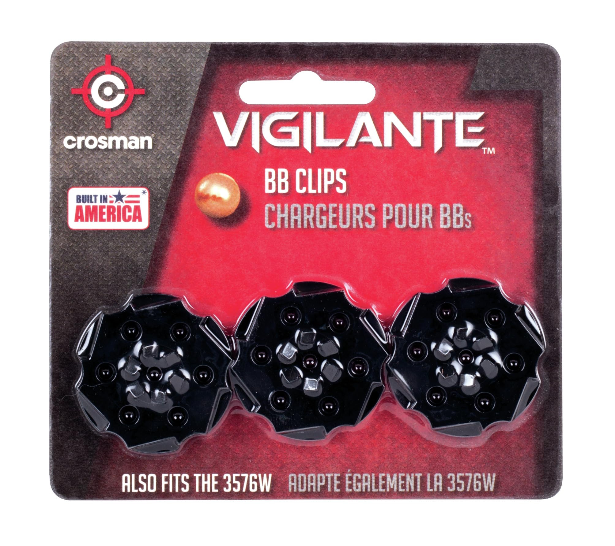 Crosman Vigilante BB Revolver Magazine Clips | 6 Round, Black | 3 Count | Ideal for Airgun Enthusiasts | Compact & Durab